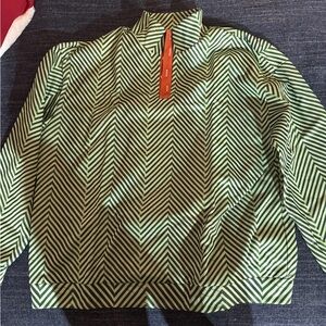 Green and dark Green Chevron Pullover